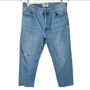 Everlane The Relaxed Straight Fit Jeans In Blue Women’s Sz 28 Reg Organic Cotton